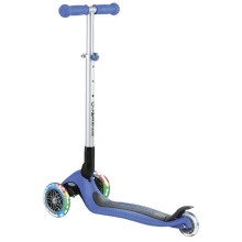 Yığılan skuter Globber Primo Foldable Lights, mavi/qara