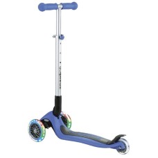 Yığılan skuter Globber Primo Foldable Lights, mavi/qara