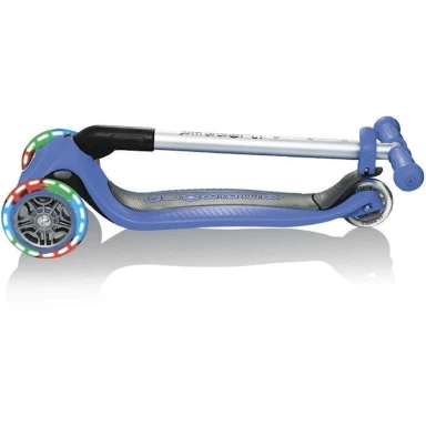 Складной скутер Globber Primo Foldable Lights, синий/черный