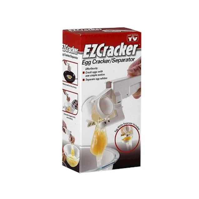 Yumurta qıran No Brand EZ Cracker, 21.5х10.5 sm, plastik, ağ Yumurta qıran No Brand EZ Cracker, 21.5х10.5 sm, plastik, ağ