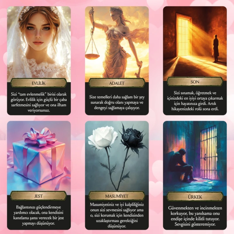 Tarot kartları Kalbin Bağlantıları KT81 Tarot kartları Kalbin Bağlantıları KT81