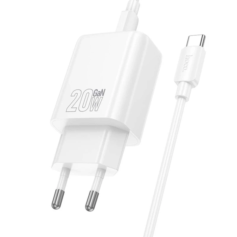 Быстрое зарядное устройство с одним портом USB-C PD 20 Вт, Hoco N60 Быстрое зарядное устройство с одним портом USB-C PD 20 Вт, Hoco N60