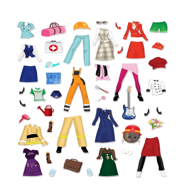 Maqnit oyunu Happy Valley Peşələr, paltarlı kukla Maqnit oyunu Happy Valley Peşələr, paltarlı kukla