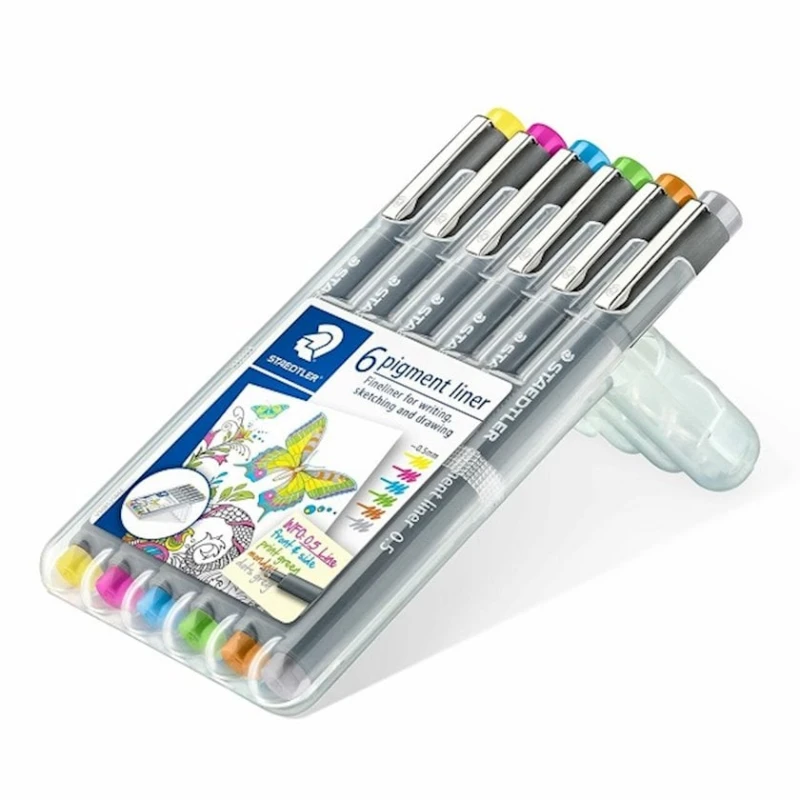 Набор капиллярных ручек Staedtler Pigment Liner 30805S2SB6, 0.5 мм, 6 шт Набор капиллярных ручек Staedtler Pigment Liner 30805S2SB6, 0.5 мм, 6 шт