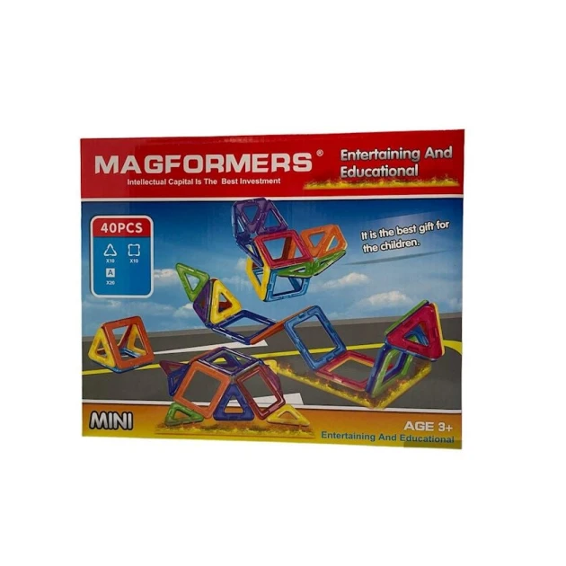 Магнитный конструктор Magformers 1008, 40 деталей, 3+ лет, разноцветный Магнитный конструктор Magformers 1008, 40 деталей, 3+ лет, разноцветный