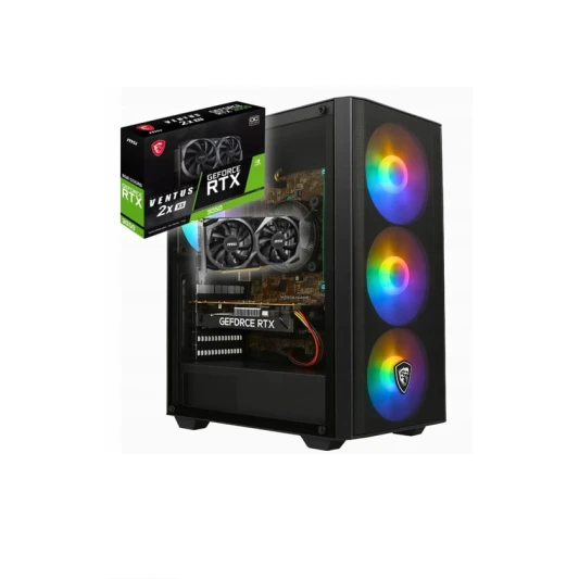 Настольный компьютер Intel i5-12400F RTX 3050 8 ГБ MSI 16 ГБ ОЗУ 512 ГБ NVMe 1 ТБ HDD MSI RGB игровой корпус Bluetooth Wi-Fi DVD-RW Настольный компьютер Intel i5-12400F RTX 3050 8 ГБ MSI 16 ГБ ОЗУ 512 ГБ NVMe 1 ТБ HDD MSI RGB игровой корпус Bluetooth Wi-Fi DVD-RW