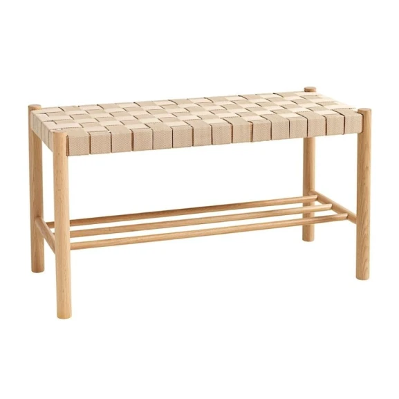 Скамейка Jysk Vadehavet, массив дерева/сталь, бежевая, 81x45 см Скамейка Jysk Vadehavet, массив дерева/сталь, бежевая, 81x45 см