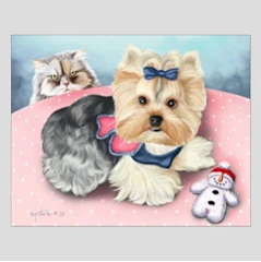 Nömrələr üzrə rəsm çəkmə Balaca it 20x30 sm