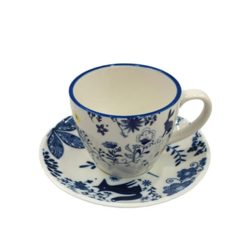 Набор чайный Danny Home HMSD_CH6D, керамика, белый/голубой Набор чайный Danny Home HMSD_CH6D, керамика, белый/голубой