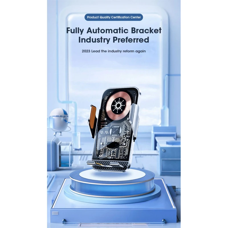 Avtomobil üçün telefon tutacağı C10 Car Charger Punk Style Design Car Wireless Charging