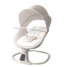 Uşaq yelləncəyi Kidilo, elektrik, portativ, Bluetooth pult ilə, sinxronizasiya funksiyası, 3 yelləncək sürəti, musiqili dinamikli, 5 nöqtəli, qəhvəyi, körpələr üçün - Kidilo SG415-007 коричневая