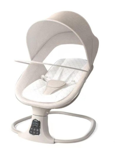 Uşaq yelləncəyi Kidilo, elektrik, portativ, Bluetooth pult ilə, sinxronizasiya funksiyası, 3 yelləncək sürəti, musiqili dinamikli, 5 nöqtəli, qəhvəyi, körpələr üçün - Kidilo SG415-007 коричневая