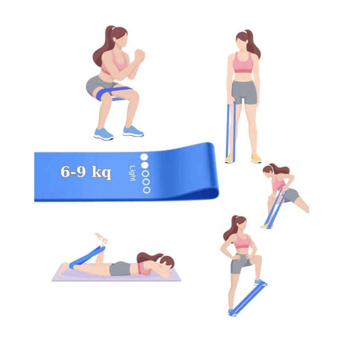 Лента сопротивления для фитнеса, синяя