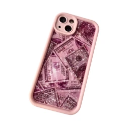 Apple iphone 13 çexol çəhrayı, dollar şəkilli