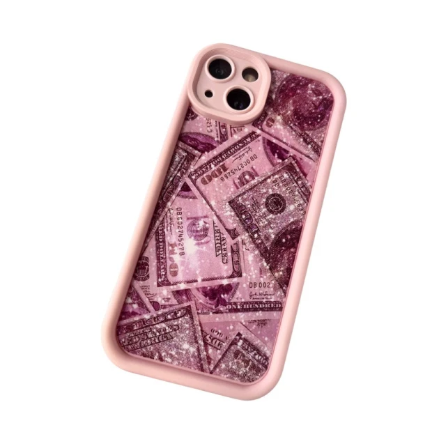 Apple iphone 13 çexol çəhrayı, dollar şəkilli