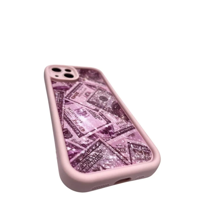 Apple iphone 13 çexol çəhrayı, dollar şəkilli