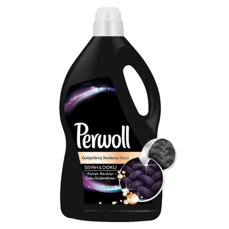 Yuma üçün gel Perwoll Bərpa qara paltarlar üçün, 4 l Yuma üçün gel Perwoll Bərpa qara paltarlar üçün, 4 l