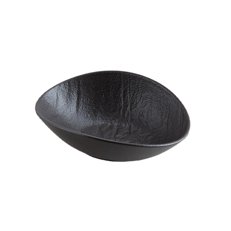 Блюдо Wilmax Slatestone WL‑661117/A, овальное, 8x6x3 см, фарфор, черный