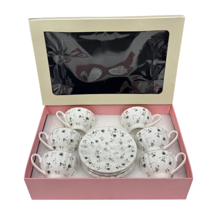 Набор чашек с блюдцами Sahara 00004413, разноцветный, 12 шт Набор чашек с блюдцами Sahara 00004413, разноцветный, 12 шт