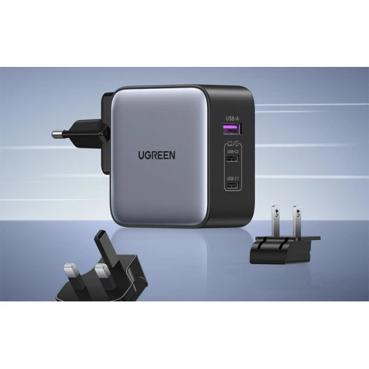 Şəbəkə şarj cihazı Ugreen Nexode, 2x USB-C USB, 65W CD296 Şəbəkə şarj cihazı Ugreen Nexode, 2x USB-C USB, 65W CD296