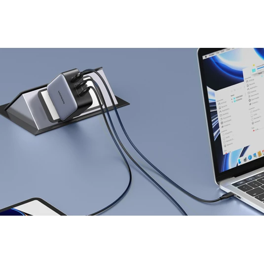 Şəbəkə şarj cihazı Ugreen Nexode, 2x USB-C USB, 65W CD296 Şəbəkə şarj cihazı Ugreen Nexode, 2x USB-C USB, 65W CD296