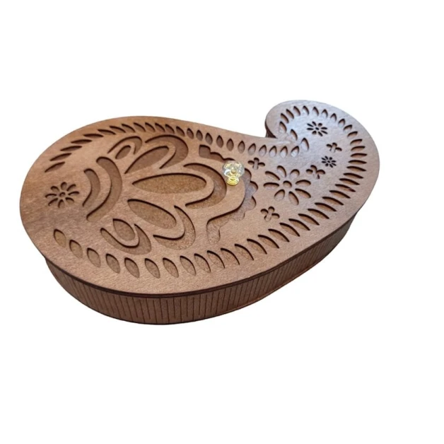 Çərəz qabı buta formasında, 40 sm, taxta, qapaqlı, qəhvəyi Çərəz qabı buta formasında, 40 sm, taxta, qapaqlı, qəhvəyi