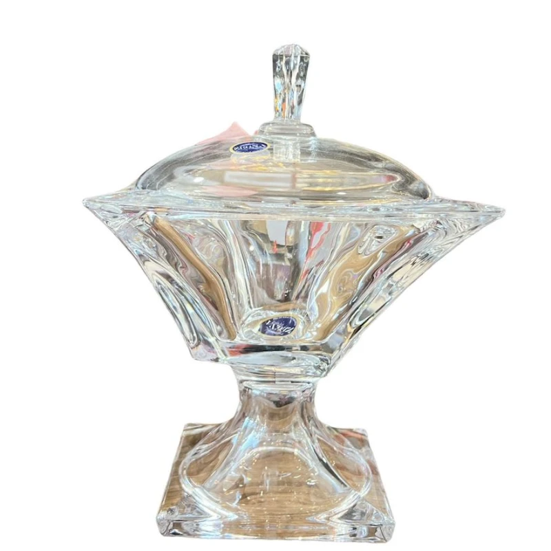 Şirniyyat qabı ZGH_00439, şüşə, şəffaf, 19x25 sm