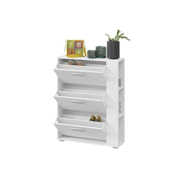 Тумба для обуви Art Mebel, ЛДСП, белая, 30х100х90 см