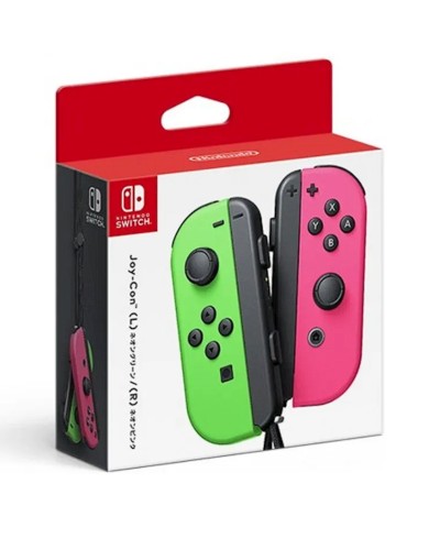 Qeympad Nintendo Switch Joy-Con Controllers - Neon Green/Neon Pink