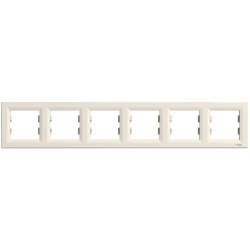 Рамка Schneider Asfora Horizontal Horizontal Frame 6-gang, Cream (EPH5800623)