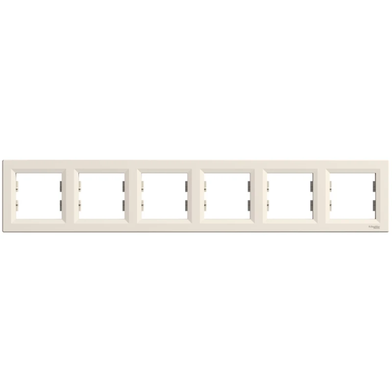 Рамка Schneider Asfora Horizontal Horizontal Frame 6-gang, Cream (EPH5800623)
