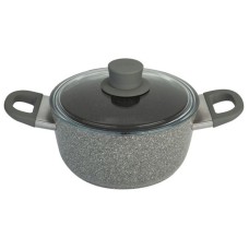 Qazan Ballarini Murano, 20 sm, alüminium, qapaqla, boz