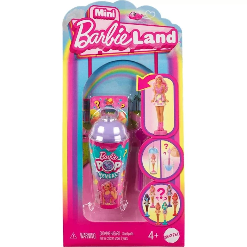 Кукла-сюрприз Mattel Mini BarbieLand Pop Reveal HYM26, 4 см, 4 года+ Кукла-сюрприз Mattel Mini BarbieLand Pop Reveal HYM26, 4 см, 4 года+
