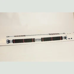 Турник SilaPro, черный с красными полосами