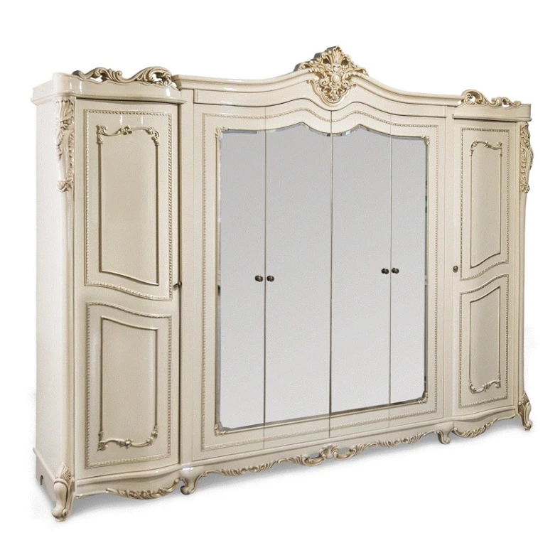 Набор мебели для спальни Era Mebel Djakonda, кремовый (шкаф 285x65x240 см, кровать 213x212x170 см, прикроватная тумба 58x48x69 см, комод 170x48x85 см, зеркало 129х119 см) Набор мебели для спальни Era Mebel Djakonda, кремовый (шкаф 285x65x240 см, кровать 213x212x170 см, прикроватная тумба 58x48x69 см, комод 170x48x85 см, зеркало 129х119 см)