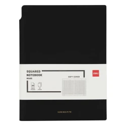 Блокнот Deli N141G, А5, 112 листов, черный