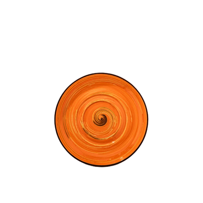 Блюдце Wilmax Spiral WL‑669339/A, круглая, 16 см, фарфор, оранжевое Блюдце Wilmax Spiral WL‑669339/A, круглая, 16 см, фарфор, оранжевое