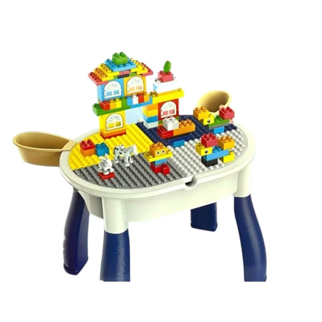 Детский игровой стол Block Table 6in1 M6692, со стулом, 109 деталей, 3+ лет