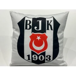 Beşiktaş Loqolu Dekorativ Yastıq 45x45 sm