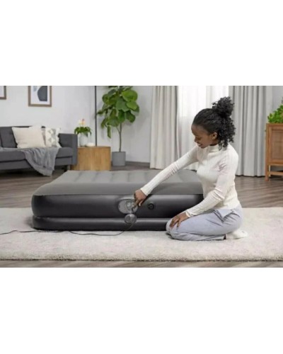 Şişmə döşək Bestway, 203x152x36 sm, 671BU, quraşdırılmış nasos, elektrik, flok, 300 kq