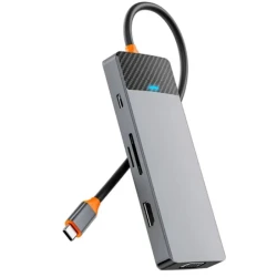USB хаб Wiwu Linker A921HV 9-in-1 USB-C Grey