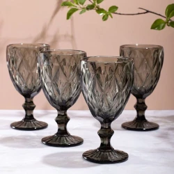 Набор бокалов, стекло, серый, 250 мл, 6 шт Набор бокалов, стекло, серый, 250 мл, 6 шт