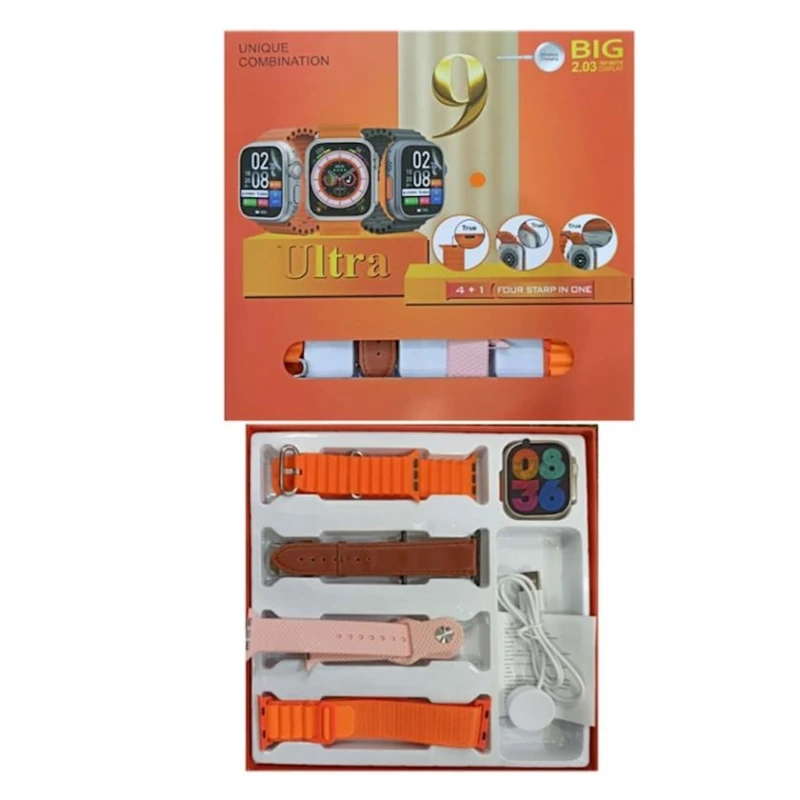 Смарт часы Smart Watch Ultra 9 Big 2.03 Orange
