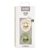 Набор пустышек BIBS Colour Ivory/Sage, 6-18 мес, 2 шт Набор пустышек BIBS Colour Ivory/Sage, 6-18 мес, 2 шт