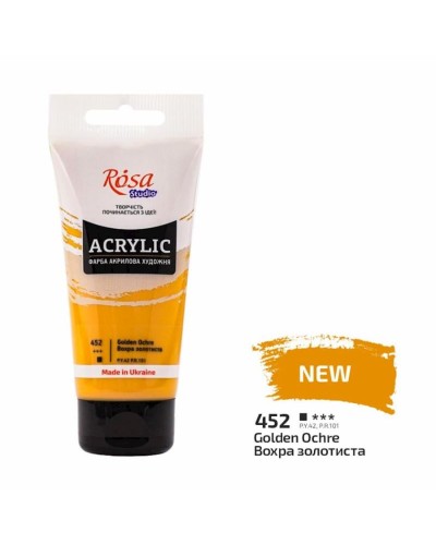 Akril boya Rosa Studio 452 Golden Ochre, 75 ml