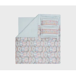 Комплект постельного белья Yataş Stella, пододеяльник 200х220 см, простыня 260х240 см, наволочка 50х70 см (2 шт), двуспальный, тенсель, розовый