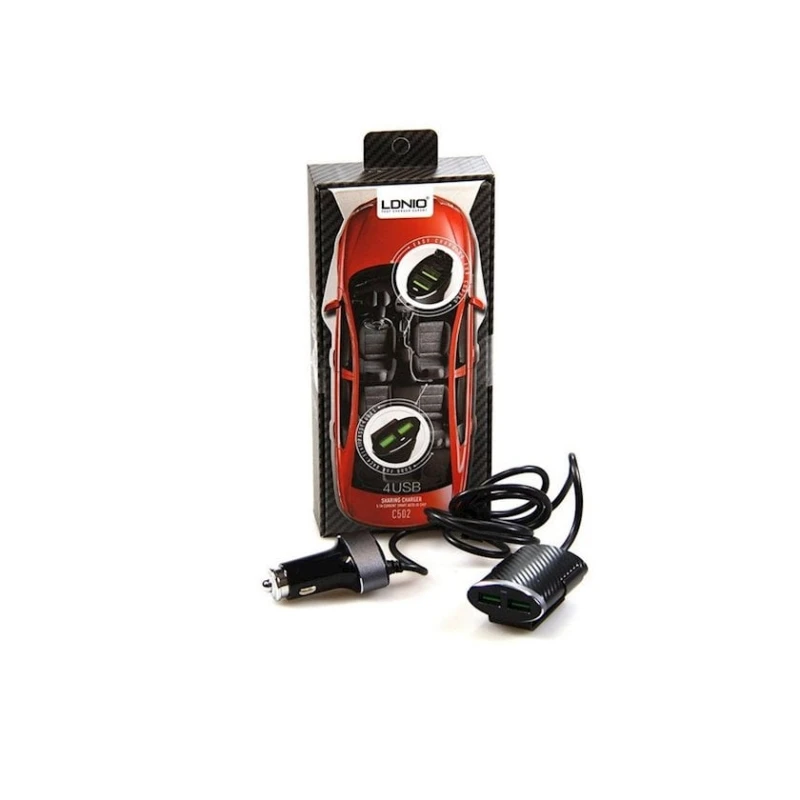 Автомобильное зарядное устройство LDNIO C502 Dual, Черный Автомобильное зарядное устройство LDNIO C502 Dual, Черный