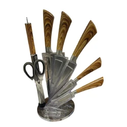 Mətbəx bıçaqları dəsti, metal, qəhvəyi, 8 parça