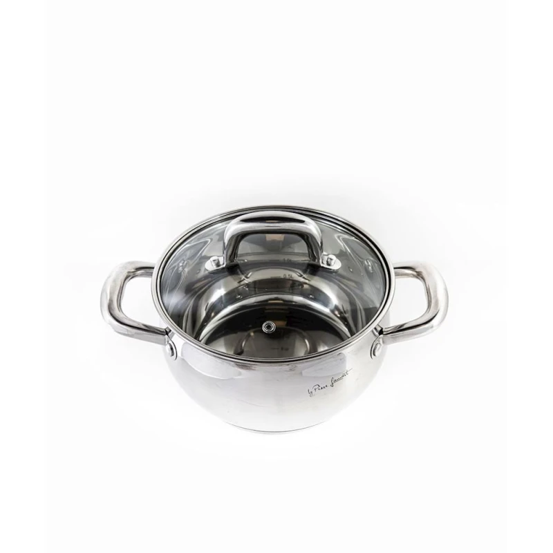 Кастрюля Hom-me 101536, 18 см, 2.5 л, нержавеющая сталь, серебристый