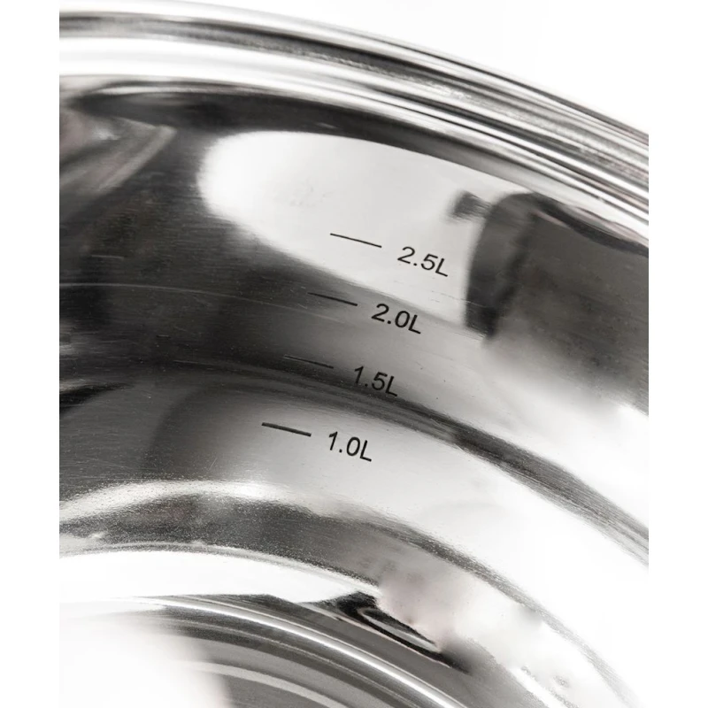 Кастрюля Hom-me 101536, 18 см, 2.5 л, нержавеющая сталь, серебристый